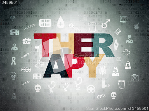 Image of Medicine concept: Therapy on Digital Paper background