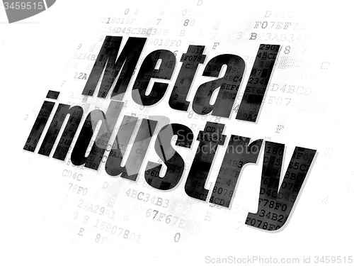 Image of Manufacuring concept: Metal Industry on Digital background