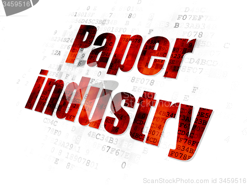 Image of Manufacuring concept: Paper Industry on Digital background