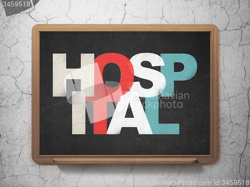 Image of Healthcare concept: Hospital on School Board background