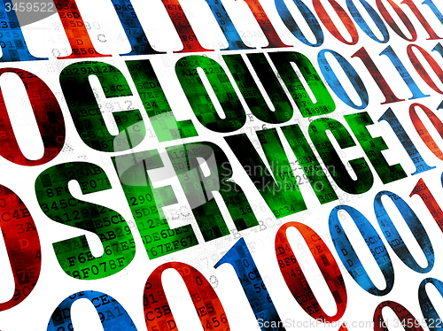 Image of Cloud computing concept: Cloud Service on Digital background