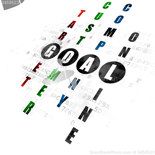 Image of Advertising concept: word Goal in solving Crossword Puzzle