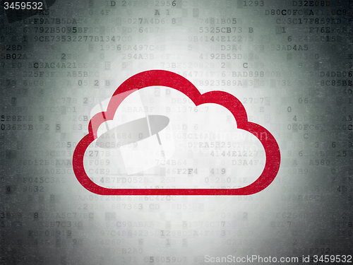 Image of Cloud networking concept: Cloud on Digital Paper background