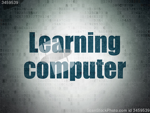 Image of Learning concept: Learning Computer on Digital Paper background
