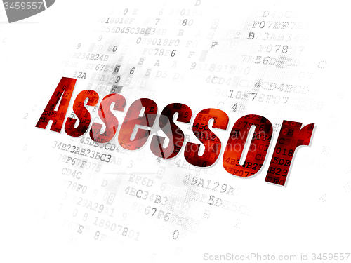 Image of Insurance concept: Assessor on Digital background