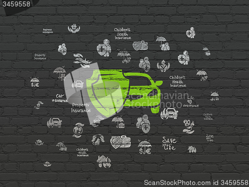 Image of Insurance concept: Car Insurance on wall background