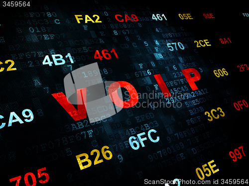 Image of Web design concept: VOIP on Digital background