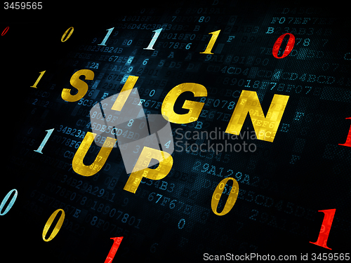 Image of Web design concept: Sign Up on Digital background
