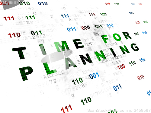 Image of Timeline concept: Time for Planning on Digital background