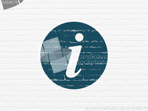 Image of Web development concept: Information on wall background