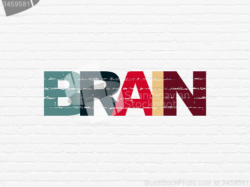 Image of Medicine concept: Brain on wall background