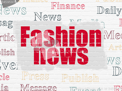 Image of News concept: Fashion News on wall background