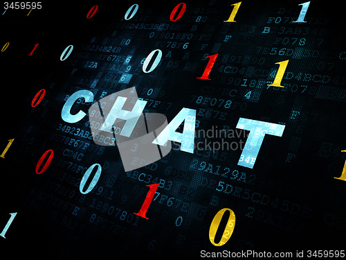 Image of Web development concept: Chat on Digital background