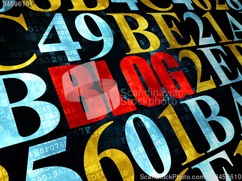 Image of Web development concept: Blog on Digital background