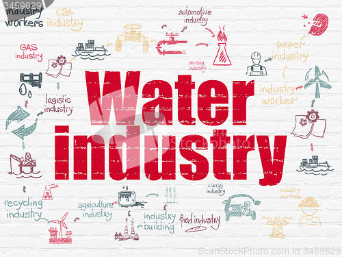 Image of Industry concept: Water Industry on wall background