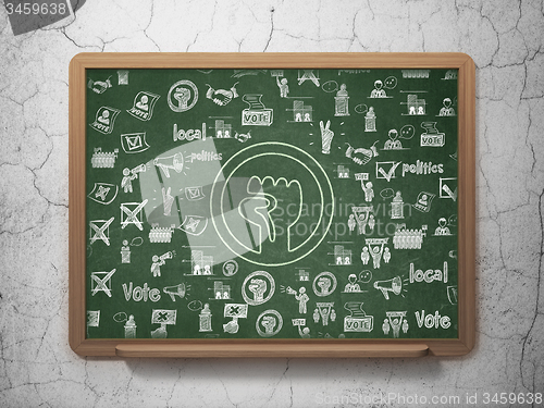 Image of Political concept: Uprising on School Board background