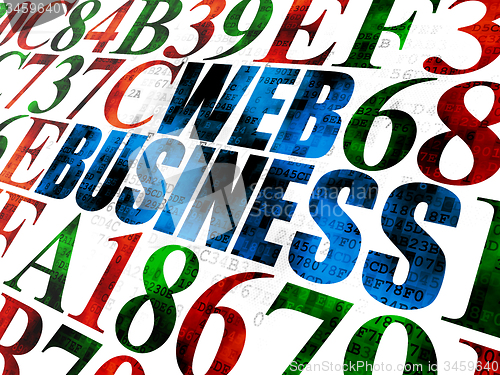 Image of Web development concept: Web Business on Digital background