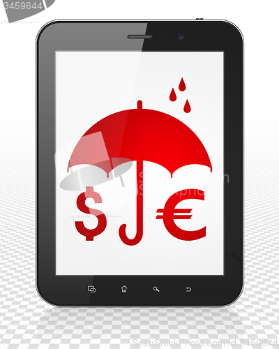 Image of Insurance concept: Tablet Pc Computer with Business Insurance on display