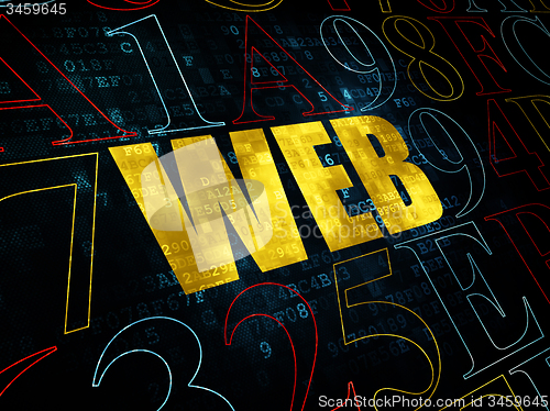 Image of Web development concept: Web on Digital background