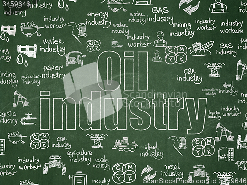 Image of Manufacuring concept: Oil Industry on School Board background