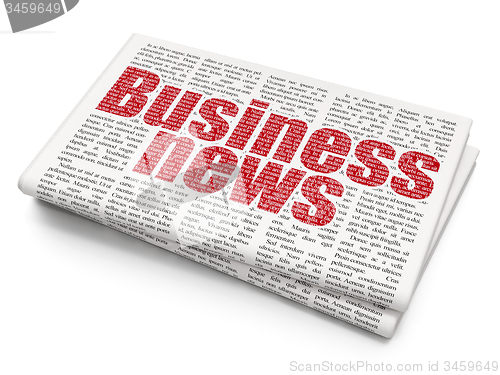 Image of News concept: Business News on Newspaper background