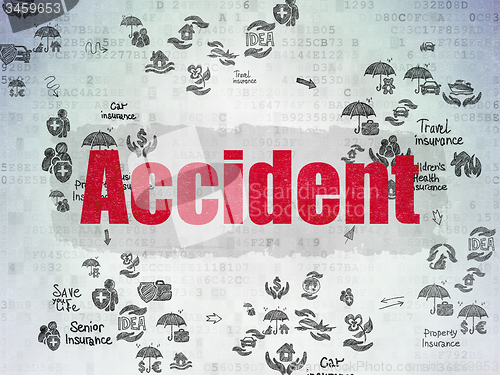 Image of Insurance concept: Accident on Digital Paper background