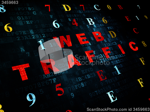 Image of Web design concept: Web Traffic on Digital background