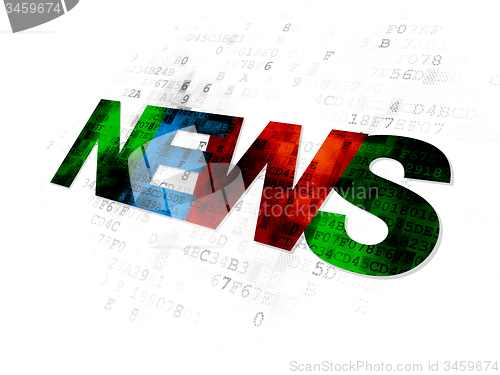 Image of News concept: News on Digital background