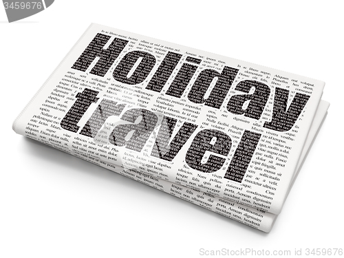 Image of Vacation concept: Holiday Travel on Newspaper background