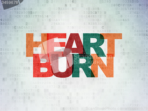 Image of Healthcare concept: Heartburn on Digital Paper background