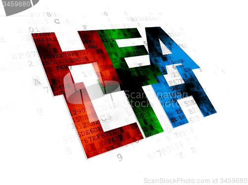 Image of Medicine concept: Health on Digital background