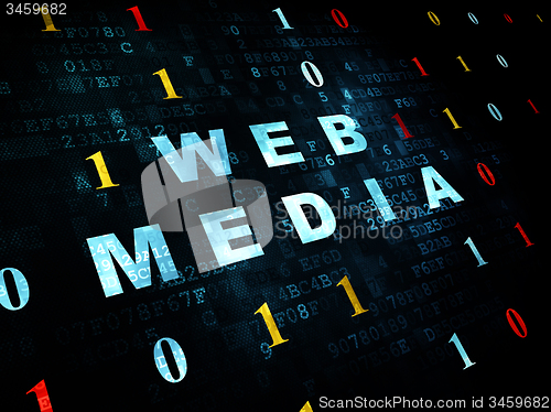 Image of Web development concept: Web Media on Digital background