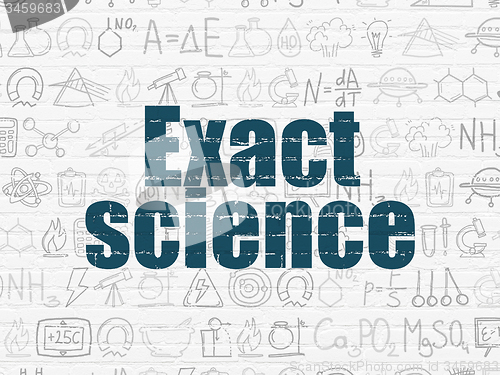 Image of Science concept: Exact Science on wall background