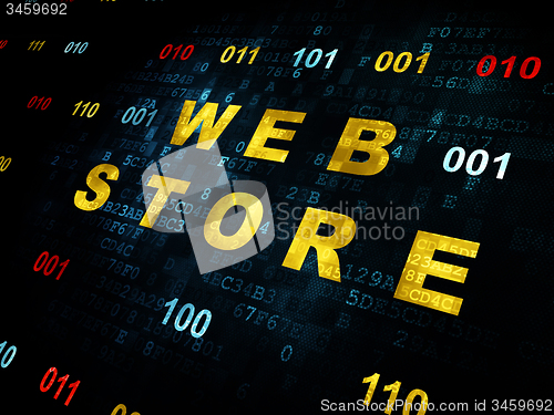 Image of Web development concept: Web Store on Digital background