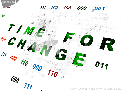 Image of Timeline concept: Time for Change on Digital background