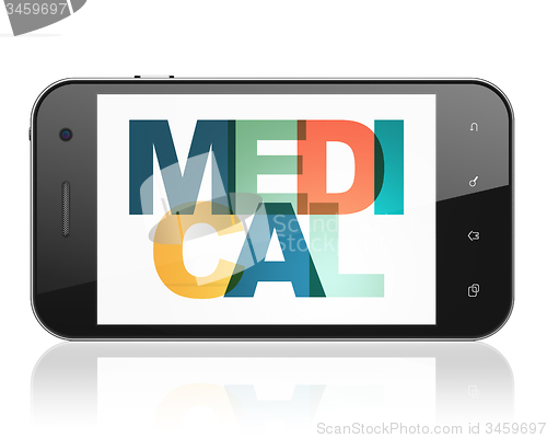 Image of Healthcare concept: Smartphone with Medical on  display