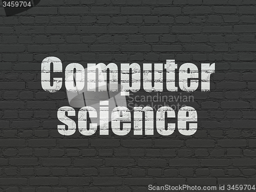 Image of Science concept: Computer Science on wall background