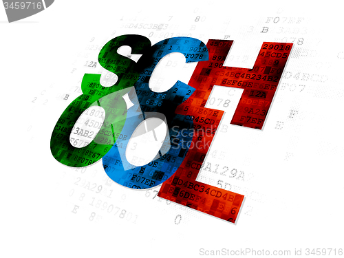 Image of Studying concept: School on Digital background