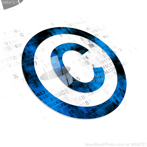 Image of Law concept: Copyright on Digital background