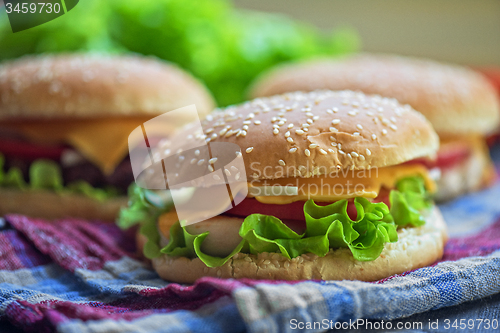 Image of home made burgers