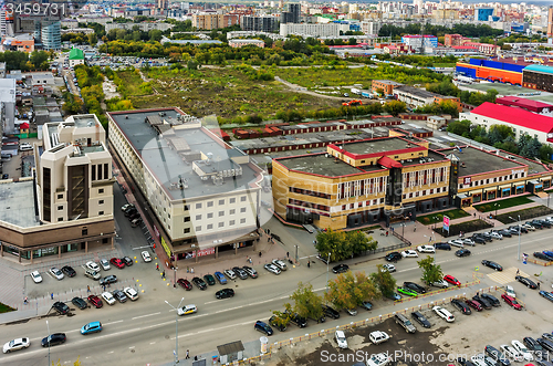 Image of Office buildings and waste ground. Tyumen. Russia