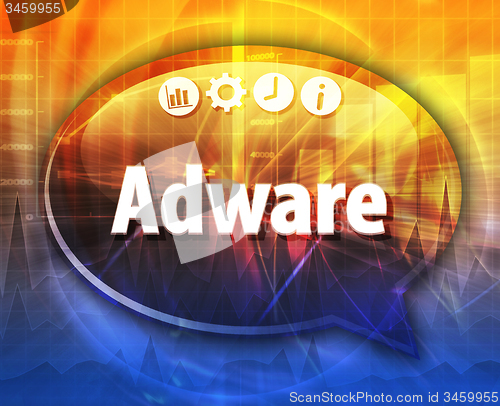 Image of Adware Business term speech bubble illustration