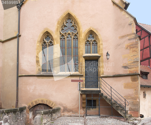 Image of church detail in Colmar