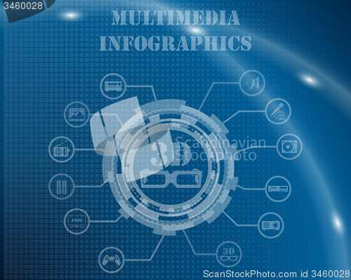 Image of Multimedia Infographic Template