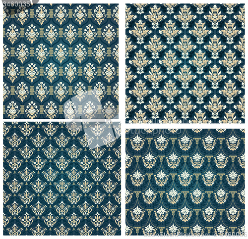 Image of Colorful Seamless Damask Set