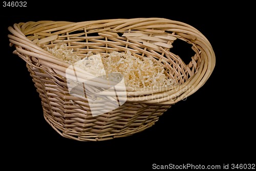 Image of Wicker Basket With Bedding