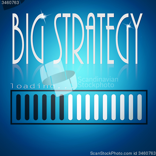 Image of Blue loading bar with big strategy word