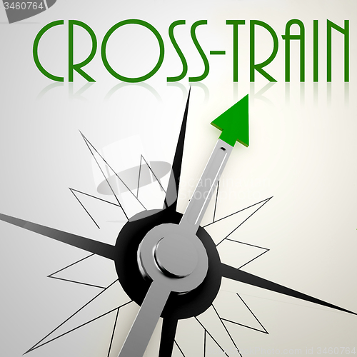 Image of Cross train on green compass