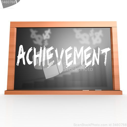 Image of Black board with achievement word