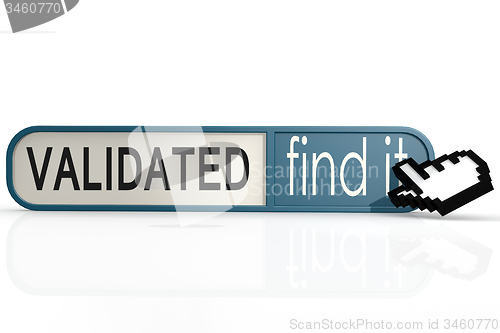 Image of Validated word on the blue find it banner 